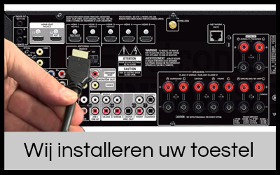 foto die laat zien dat wij uw aangekochte hifi, stereo of surround installtie komen plaatsen en aansluiten